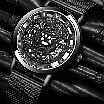 Relogio Masculino SOXY скелет ръчни часовници мъжки часовници мода выдалбливают мъжки часовници часовници мъжки часовници Saati Relojes