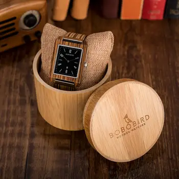 Reloj hombre BOBO BIRD бамбукови дървени часовници за мъже луксозна марка дисплей датата на ръчен часовник в бамбукова кутия за подарък Custom Dropshipping