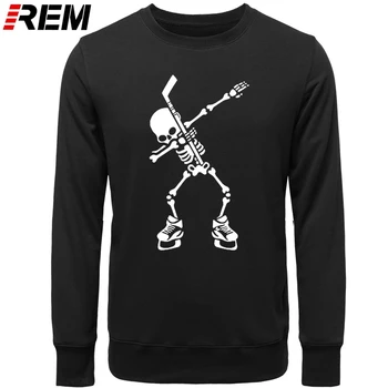 REM Hoodies Hockeyer Skeleton Dabbing Хелоуин Потупване Dance New Men Fashion Top Fashion Cotton Plus Size блузи, блузи