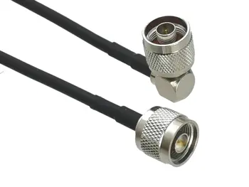 RG58 N plug прав ъгъл към N съединители RF скок косичка кабел 6 инча~20 м