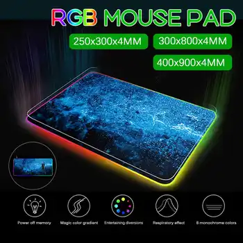 RGB Gaming Mouse Pad 400x900x4MM Colorful Luminous for PC Computer Desktop14 modes Colors LED Light Desk Mat Gaming Keyboard pad