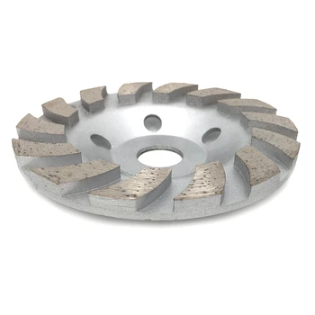 RIJILEI 5Inch Diamond Grinding Cup 125mm Turbo Row Diamond Grinding Wheel Disc Marble Abrasive Pad for Stone Polishing Pad HC02