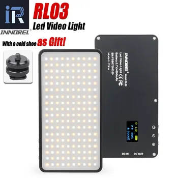 RL03 LED Video Light Vlog Dimmable Фотографска Осветление лампа за Canon, Nikon, Pentax DSLR камери мобилен телефон зареждане съкровище