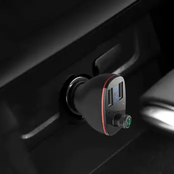 ROCK Dual USB Car Charger B300 Bluetooth 4.2 FM предавател интелигентен цифров 3.4 A-бързо разпределение бързо зареждане на ток