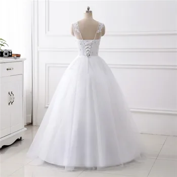 Ruthshen 2020 нова бална рокля Сватбена рокля евтини в наличност в момента на снимката Vestidos Boda дантела апликация кристали Vestido de Noiva