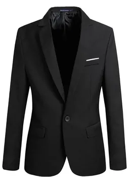 S-4xl мъжки блейзери палто demisezonnyj мъжки костюм сако върху един пуговице плътен цвят тънък човек на горно облекло Облекло K41