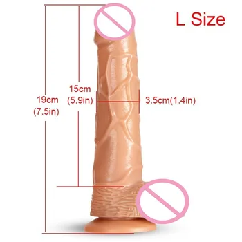 S/M/L огромен реалистичен пенис вибратор със силен вендузата мастурбатор анален вибратор анални тапи секс играчки за жени