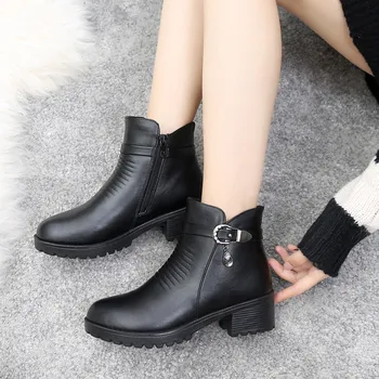 SAGACE 2019 ботуши на жената дами мода памук топъл кратък обувки Ежедневни обувки дамски кожени един секси обувки ботильоны за жени