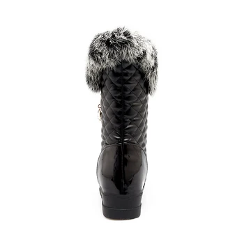 Salu 2020 mid calf ботуши за високо качество дамски обувки модерен зимни ботуши обувки за ски и планински кристал платформа голям размер 11 12 10