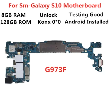 SamuelT оригинален дънна платка за Samsung Galaxy S10 отключена дънна платка G973F g973u g973fd дънна платка 128 GB логика компактен