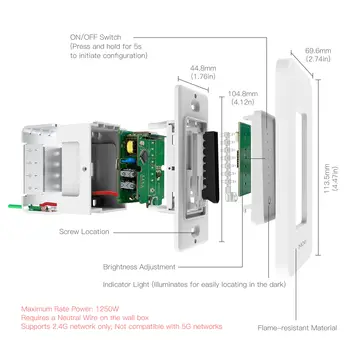 Sasha WiFi Smart Dimmer Light Switch гласово управление с Алекса Google Home Smart Life App Control Single Pole 3 Way Smart Home