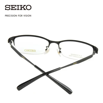 SEIKO Beta Titanium оптични рамки за очила за мъже наполовина без рамки квадратни очила очила Man Рецепта HC1021