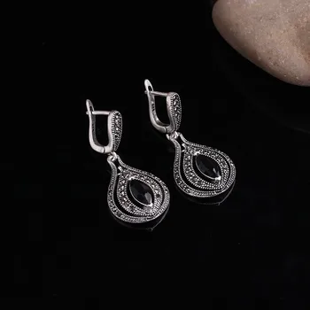 Sellsets Retro Antique Jewellery Комплект Silver Color Геометричен Vintage Fashion Кристал Jewelry Set For Women Party Gift