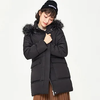 SEMIR Parkas палто жени зимни дрехи 2020 нов дълъг хонг конг стил яке голям кожа яка дебел мек зимен хляб яке