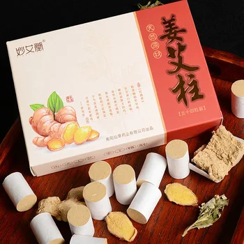 SHARE ХО 50:1 Gold Мокса Sticks With Ginger Chinese Artemisia Moxibustion Acupuntura Therapy Meridian Heating Burner 54шт