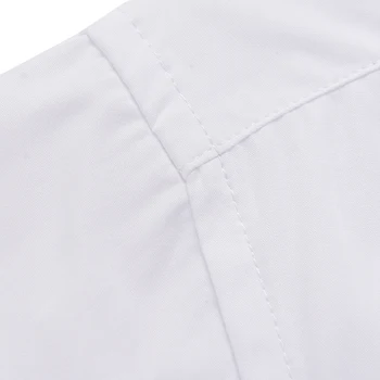 Shenrun Мъжете Бели Ризи С Къс Ръкав Мъжки Високо Качество На Официални Ризи Крило Яка Сватба Младоженецът Бизнес-Парти Размер На Бала 38-46