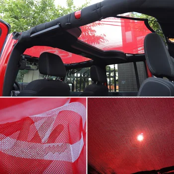 SHINEKA Top Sunshade Mesh Car Cover Roof UV Proof Protection Net for Jeep Wrangler JK 2 врати и 4 врати автоаксесоари стайлинг