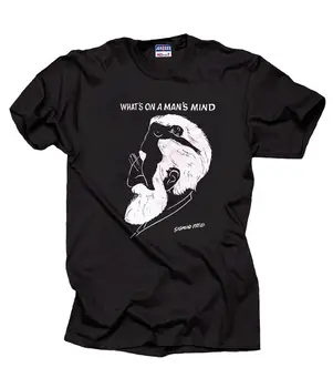 Sigmund Freud T-Shirt Whats on a Man Mind Tee Shirt Summer Casual Man T Shirt Top Tee широки дрехи