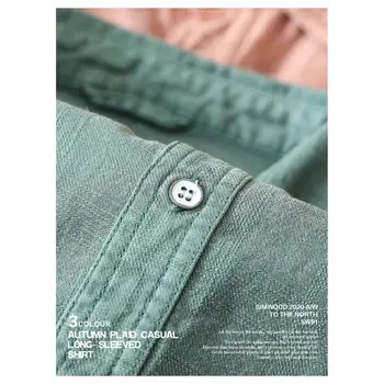 SIMWOOD 2020 Есен Зима нови повдигнати каре ризи Мъжки дрехи промытая реколта козметична клетчатая памук, плюс размер на ризата