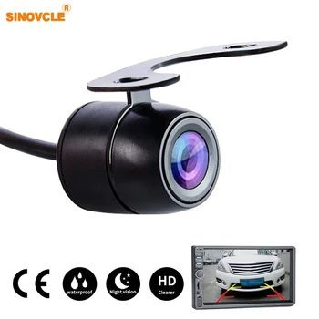 SINOVCLE задна камера за обратно виждане на автомобила за нощно виждане HD вградена скала на разстояние линии за автоматична система за паркинг сензор