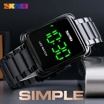SKMEI LED Display мъжки ръчен часовник digital 2020 Top Brand Luxury неръждаема стомана водоустойчив мъжки часовник Relogio Masculino 1505