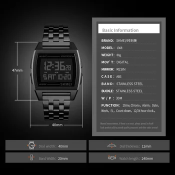 SKMEI Military Sport Watch Men Top Brand луксозни електронни часовници LED цифров часовник за мъже Clock Relogio Masculino