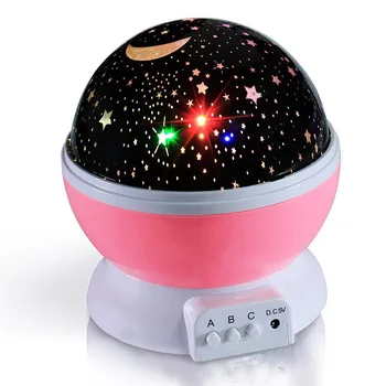 Sky Projector Star Galaxy Moon Night Light for Children Kids Спалня Декор проектор въртящ се детски лека нощ LED настолна лампа
