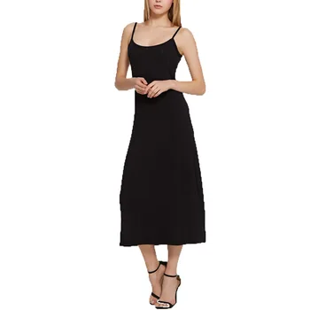 Slip Black Dress Lingerie Long Slip Dress For Women Full Slip Underwear Underdress Sexy Body Рим Robe Intim Clothes Femme