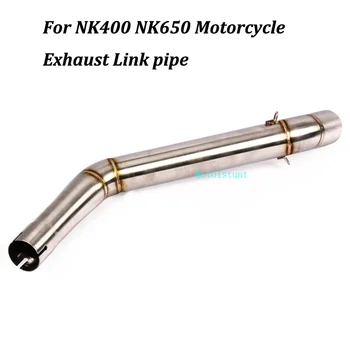 Slip on For CFMOTO NK400 NK650 51mm Motorcycle Exhaust Muffler Modified Escape Middle Connection stainless steel Линк Pipe