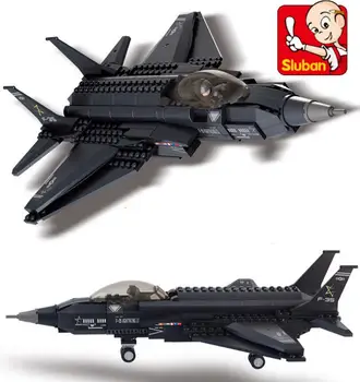 SLUBAN 0510 252Pcs военен изтребител F35 модел самолет градивен елемент на строителна фигура играчки, подаръци за деца Lego съвместими