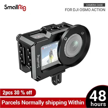 SmallRig Vlogging Клетка за DJI Osmo Action Feature с 1/4 и 3/8 седящи дупки Arri за микрофон EVF Mount Attach CVD2360