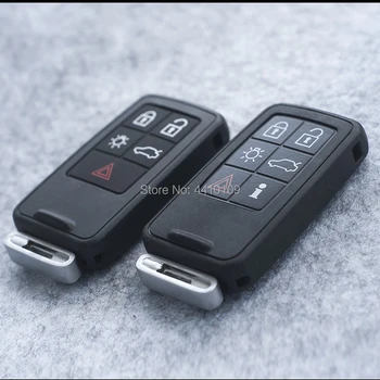 Smart Remote Key Shell подмяна на корпуса за Volvo XC60 и S60 S60L V40 V60 S80 XC70 4+1 бутона Smart Car Key Case капачка с логото на