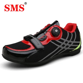 SMS нови мъжете Колоездене обувки МТБ пътен под наем обувки двойни катарами дишаща лек велосипед обувки за професионален Спорт колоездене