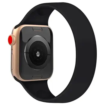 Solo Loop каишка за apple watch serie 6 SE 5 4 3 band 40 мм 44 мм силиконов спортен гривна Correa iWatch6 band 38 мм 42 мм каишка