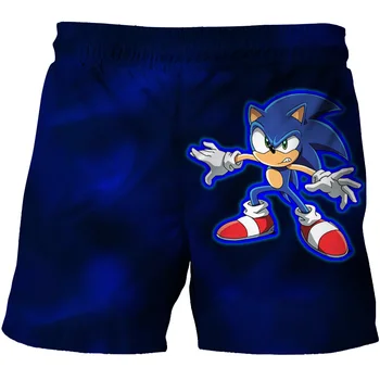 Sonic 3D printed casual beach pants, улични модни шорти, Harajuku аниме таралеж sonic beach pants.