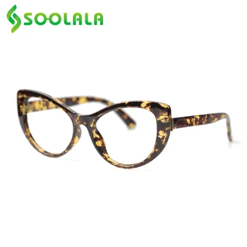 SOOLALA Cat Eye очила за четене на жените и мъжете цветни печатни рецепта за очила за четене +0.5 0.75 1.0 1.25 1.5 до 4.0 точки