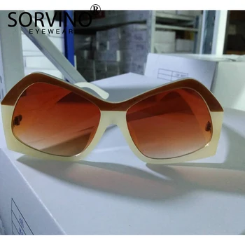 SORVINO Desinger големи нередовни слънчеви очила 2020 жени ретро от 90-те Дама хладен колор пилот слънчеви очила Голям Щит нюанси SP149