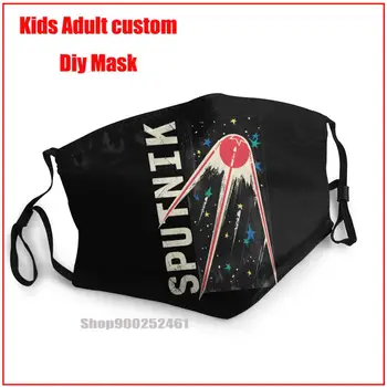 Sputnik Stars CCCP САМ mondmasker wasbaar моющаяся множество маска за лице mouthmask моющаяся детска маска за устата с дизайн смешни