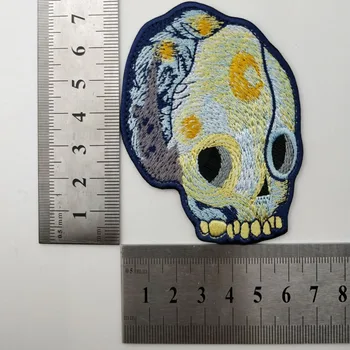 Starlit Night Skull Small Front Embrodery Iron on Garment Accessories кръпка за апликация на дрехи яке тениска САМ икона сладко