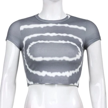 SUCHCUTE 2021 лятна Градинска мода печатни растениеводческие блузи за жени с къс ръкав Basic Skinny T-Shirt Harajuku Crewneck Tee