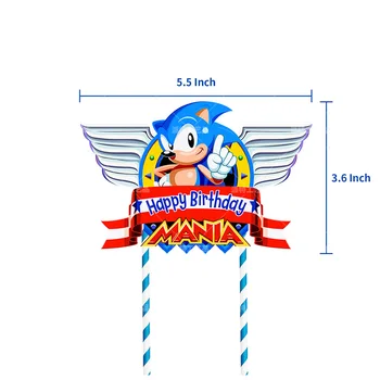 Super Sonic Theme Party Decorations Balloons Set Sonic Birthday Banner Торта Toppers Air Златната Топка Kids Birthday Party Supplies