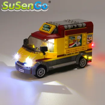 SuSenGo LED Light Set For 60150 City Series Pizza Van е съвместим с 10648 , (модела не е включена в комплекта)
