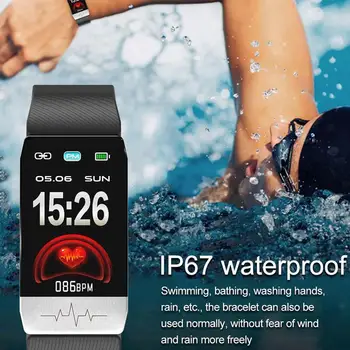 T1 Smart Watch Band With Температура Immune Measure ECG Heart Rate Blood Pressure Monitor Weather Forecast Drinking Remind