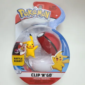 TAKARA ТОМИ Original Pokemon pikachu Jigglypuff Snorlax Eevee Pokeball Pop-up Elf топка PVC фигурка аниме кукли на децата подаръци