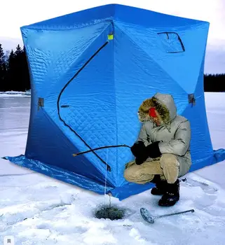 Tent Cube for fishing, winter tent cube, трислоен 1.8 m * 1.8 m with set ввертыши for gift. Високо качество без брак.