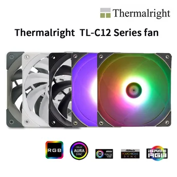 Thermalright 4pin 120mm PWM TL-C12 охлаждащ вентилатор 5V 3pin ARGB Desktop PC Компютър Cooler Fan RGB Quiet 12V DC регулиране на скоростта на вентилатора