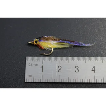 Tigofly 12 бр кафяв меланж UV Полярна Фрай бавно потъва сьомга, пъстърва Steelhead Minnow Fly Fishing Flies стръв Fly Set-Size #8