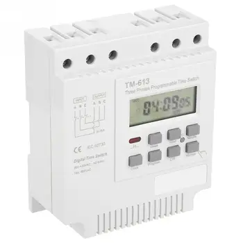 TM-163 три фази 380V Smart Digital Седмицата Програмируеми Control Power Таймер Switch Програмируеми Time Relay съвсем нов