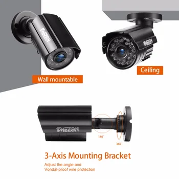 TMEZON 1080P AHD CCTV камера за дневно / нощно виждане за видео наблюдение закрит водоустойчива IR светлина куршум открит камери за сигурност