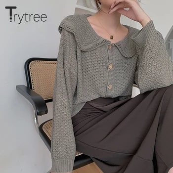 Trytree 2020 пролет есен ежедневни дамски жилетки однобортная риза твърди в 3 цвята женски пуловер Възли сладки върховете палто